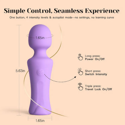 Tracy’s Dog Pocket Wand Vibrator - Mini Cordless Wand Massager for Women Clit Stimulation, 4 Intensity Levels, Waterproof, Rechargeable Travel-Friendly Adult Sex Toy for Solo & Couples, Sex Games