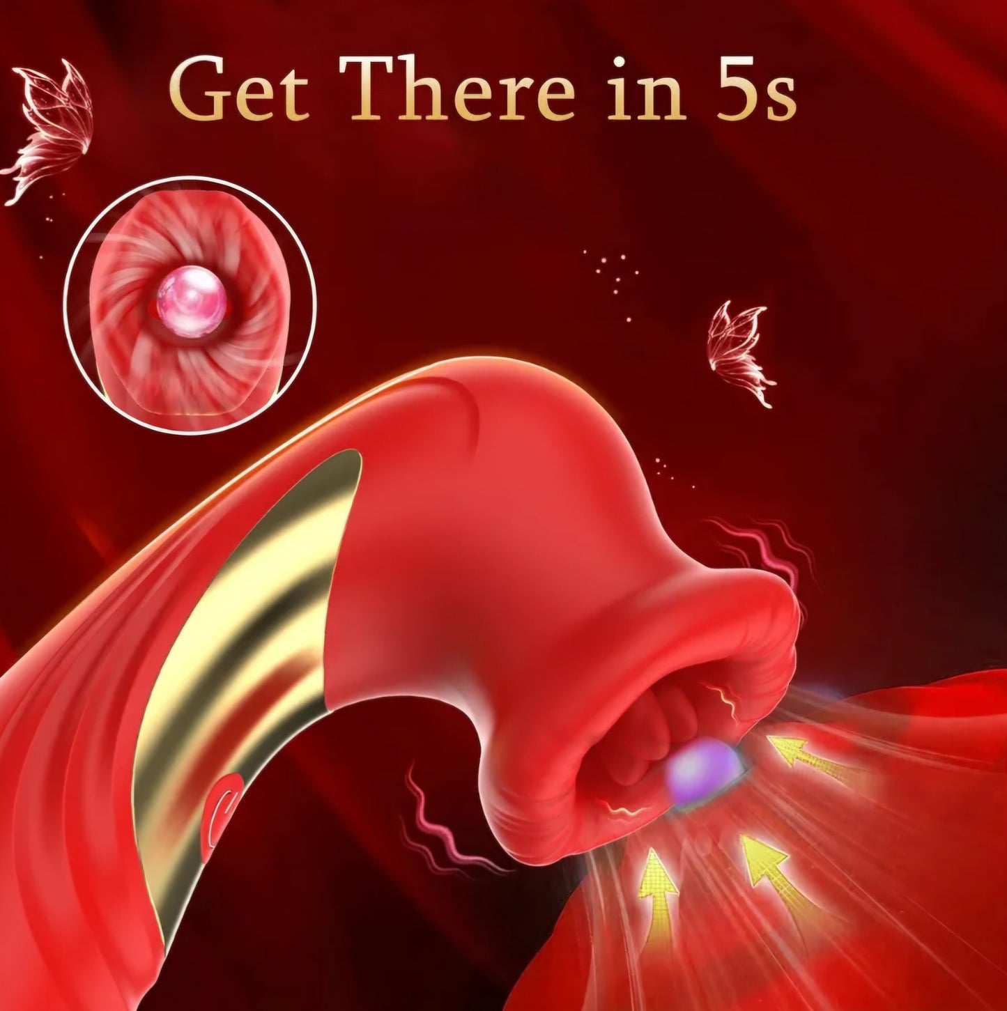 Vibrator Sex Toys for Women,3-in-1 Clit Sucker Adult Toys with APP Control 10 Sucking & Licking Modes for Women Clitoral Nipple,Rose Toy Couples Sex Toy G-Spot Vibrators,Adult Sex Toys & Games (Red)