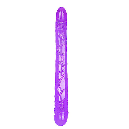 14.7-Inch Double-Ended Realistic Dildo - Extra Long Pink PVC Dong with Dual Glans and Veined Texture - 37.5cm