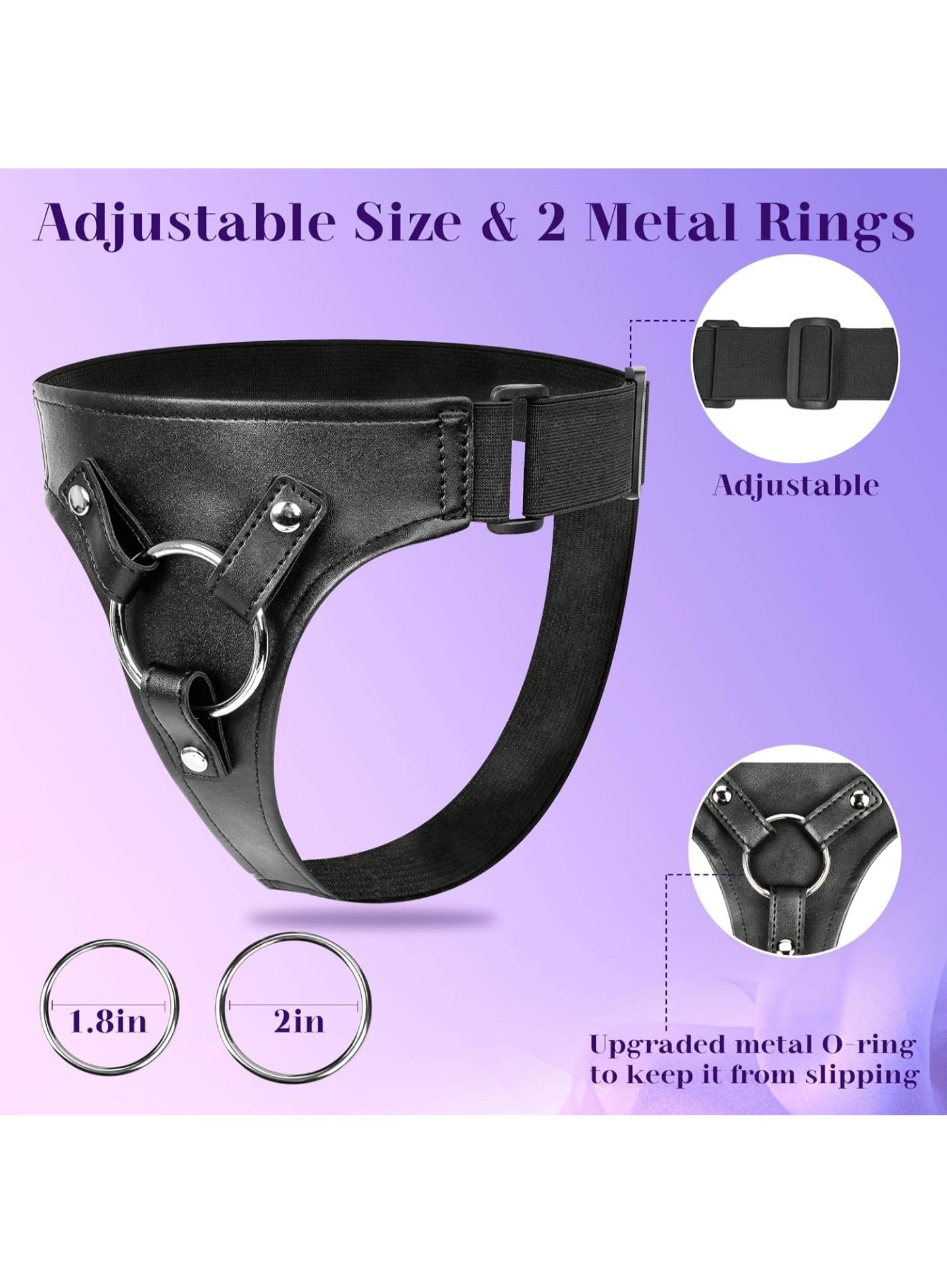 Strap-on Dildo Adult Sex Toys - Wearable Strap On Dildo Sex Toy for Men Women Couples, 7 Inch Realistic Silicone Anal Dildo Penis G-Spot Stimulator Sex Toys for Women Lesbian Couple Beginner Purple LP