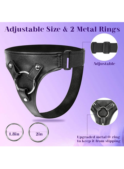 Strap-on Dildo Adult Sex Toys - Wearable Strap On Dildo Sex Toy for Men Women Couples, 7 Inch Realistic Silicone Anal Dildo Penis G-Spot Stimulator Sex Toys for Women Lesbian Couple Beginner Purple LP