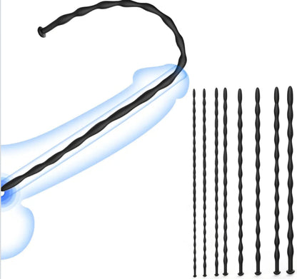 Urethra Sound Penis Plug Toy - 8 PCS Silicone Dilators Catheters & Sounds Set Urethral Plug Male Sex Toys, Sounding Rods Urethra Prostate Stimulator Sexual Pleasure Tools Adult Sex Toy for Men
