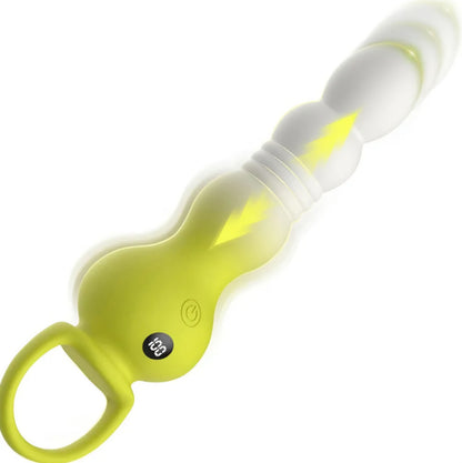 Thrusting Anal Plug Sex Toy for Men, Anal Vibrator Prostate Massager with 10 Thrusting & Vibration Modes, Remote Control Anal Beads with Pull Ring, G-Spot Vibrators for Men Women Couples