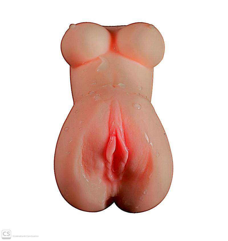 Realistic 3D Curvy Pocket Torso – Textured Vaginal Stroker with Breast Detail, Pocket Pussy, Vagina, Anus, Breasts/Boobs Masturbator