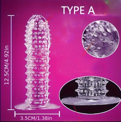 5 Piece Transparent Reusable Condom Sleeve