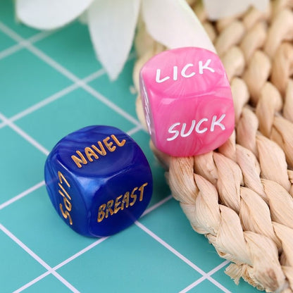 Two piece dice set, action & body part