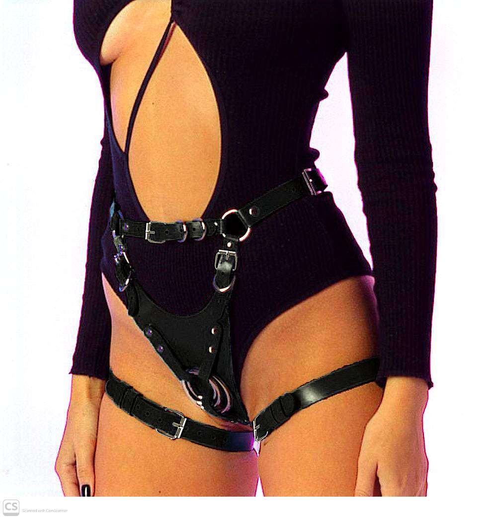 Premium Adjustable O-Ring Strap-On Harness Panty with Thigh Garters