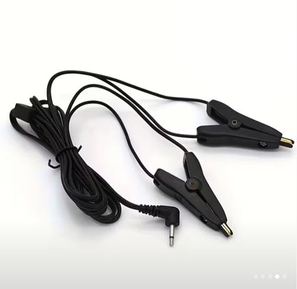 4-Piece Electric Shock Pulse Stimulation Kit with Nipple Clips, Metal Plug, and Digital Power Unit