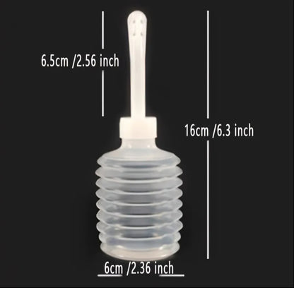 180ml Accordion-Style Travel Enema Bulb – Flexible Nozzle Personal Irrigator
