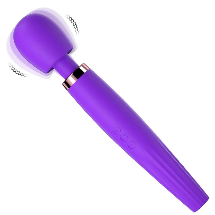 Rechargeable 11.8 Inch Magic Wand Massager – 5 Vibration Modes & 3 Speeds (Black)