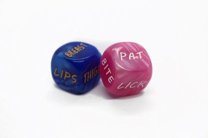 Two piece dice set, action & body part