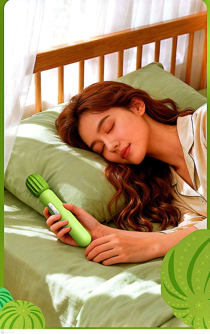 Rechargeable Cactus Massager Wand – 12 Vibration Modes & Body-Safe Silicone Head