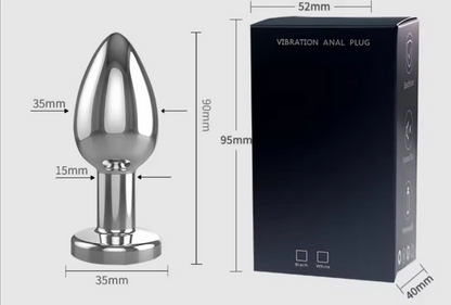 Premium Remote-Controlled Vibrating Plug – 10 Frequencies, Waterproof Medical-Grade Silicone
