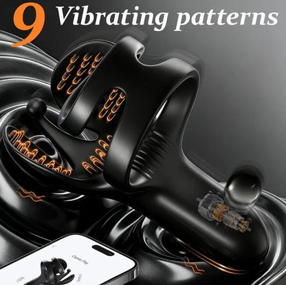 Vibrating Cock Ring for Men,9 Vibration Modes Couples Adult Sex Toys
Liquid Silicone, IPX6 Waterproof, Vibrator for Men,Discreet Packaging