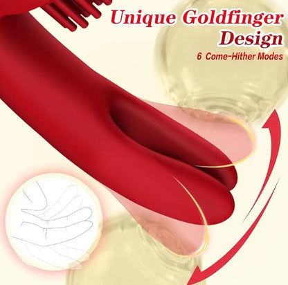 Rabbit Vibrators for Women, 3 in 1 G Spot Vibrator & Clitoral Stimulator with 6 Come Hither Motions, 7 Tickling Modes & 10 Vibration Modes, Finger Vibrator Adult Sex Toys for Female Pleasure