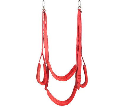 BDSM Ceiling Sex Swing with Seat Cushion, Full Rotation, Bondage Slave Soft Plush Sex Slings with Adjustable Straps, Hanging Handcuffs Leg Restraints Spreader Adult Sex Toys for Couple