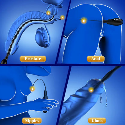 Penis Vibrator Vibrating Urethra Sound: Silicone Penis Plug Sounding Rod with 9 Vibration, Sex Toys - Catheters & Sounds Prostate Stimulator with Led, Urethral Vibrator BDSM Sex Toys for Men