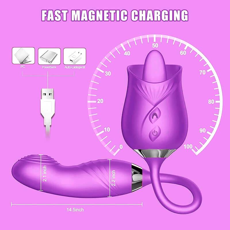 Licking Rose Finger design G-spot Vibrator