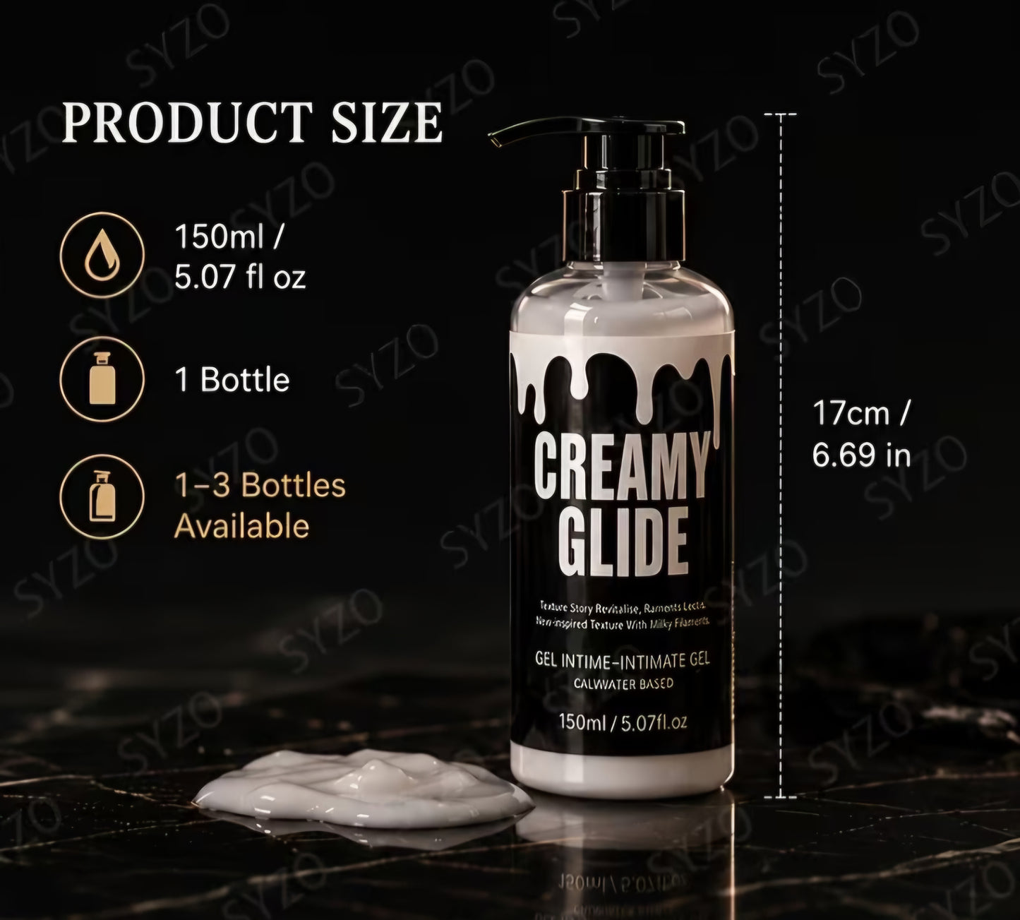 Creamy Glide Water-Based Intimate Gel Lubricant (150 ml / 5.07 fl oz)