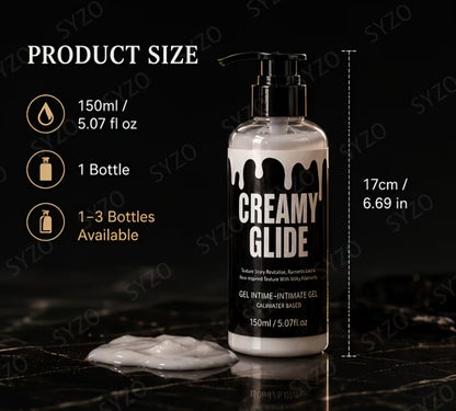 Creamy Glide Water-Based Intimate Gel Lubricant (150 ml / 5.07 fl oz)