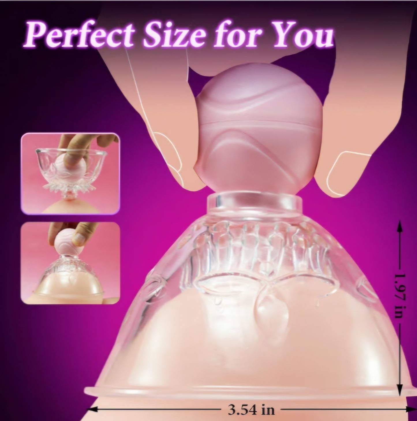 Sex Toys Nipple Vibrator for Women - 4 in 1 Nipple Stimulator with 10 Rotating Modes 2 Brushes Heads, Silicone Detachable Nipple Toys Pink Massager Clamps Adult Sex Toy juguetes sexuales