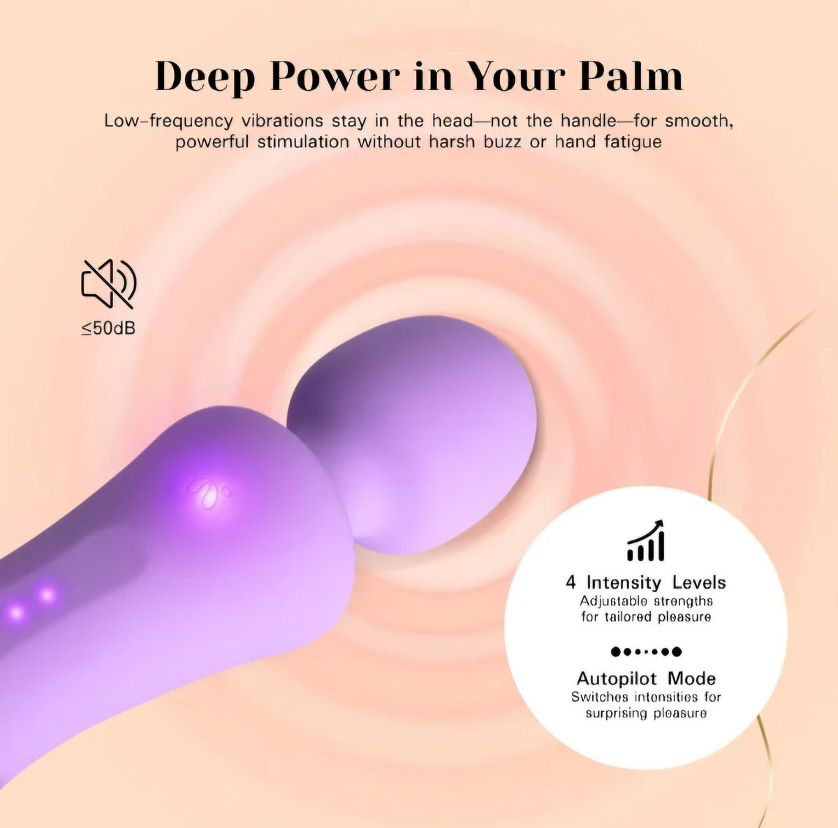 Tracy’s Dog Pocket Wand Vibrator - Mini Cordless Wand Massager for Women Clit Stimulation, 4 Intensity Levels, Waterproof, Rechargeable Travel-Friendly Adult Sex Toy for Solo & Couples, Sex Games