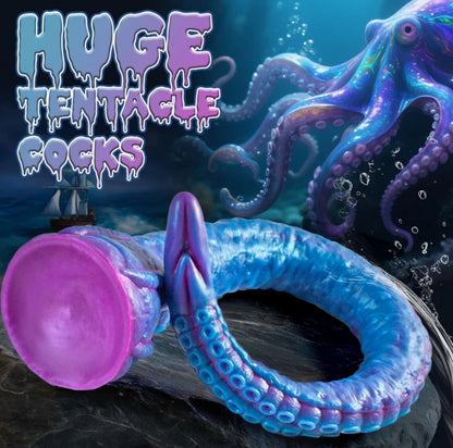 XL Tentacle Dildo Anal Sex Toys - 22.5'' Monster Long Anal Dildos for G Spot & P Spot Stimulation, Silicone Octopus Dildo Fantasy Dildos Anal Butt Plug Prostate Massager Adult Sex Toy for Men & Women FL LB