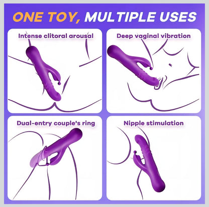 Vibrator Rabbit Vibrators, Sexual Stimulation Device for Women, Sex Toys with Expansion Function Wand and Finger Vibrator, Adult Toy for Couples Female Sex Toys and G Spot Vibrator