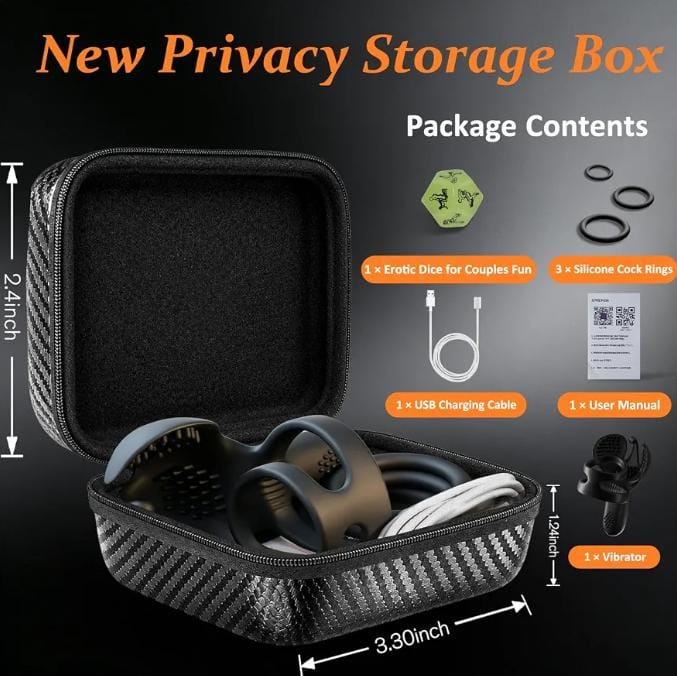 Vibrating Cock Ring for Men,9 Vibration Modes Couples Adult Sex Toys
Liquid Silicone, IPX6 Waterproof, Vibrator for Men,Discreet Packaging