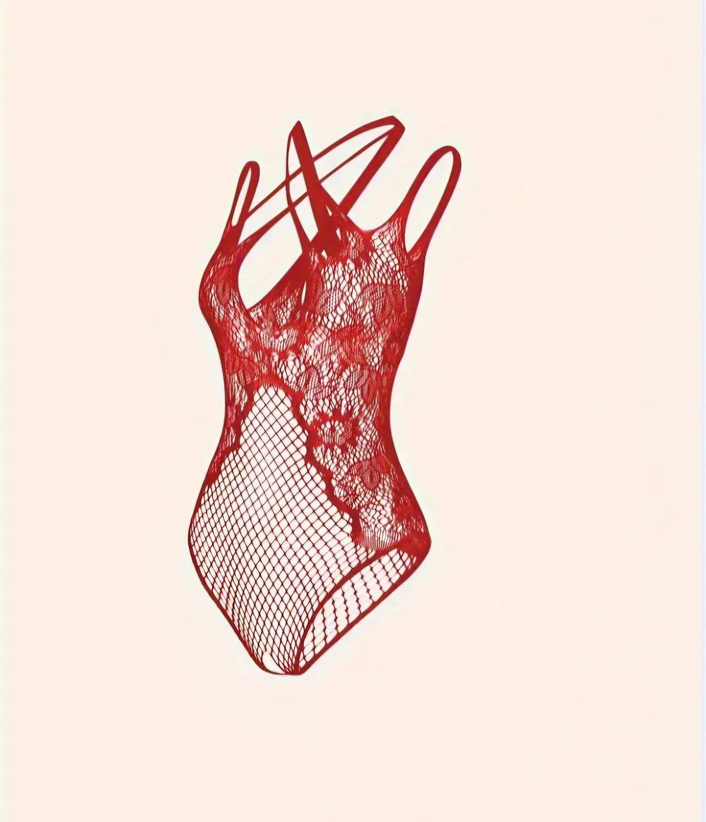 Red Hollow Design Erotic Bodysuit Lingerie ❤️‍🔥 - One Size