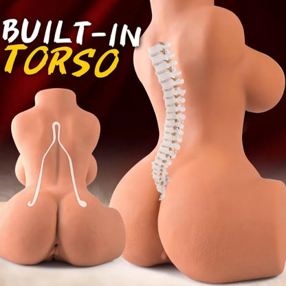 Sex Doll Torso for Men, 3 in 1 Realistic Male Masturbators Pocket Pussy with C-Cup Big Boobs Ass, Lifelike Female Sex Dolls with Textured Vagina Anal, Adult Sex Toys & Anal Sex Toy for Men Pleasure