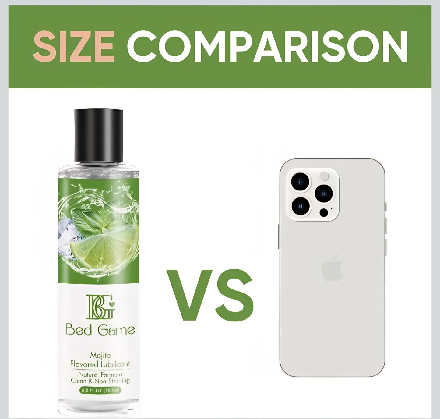 Water-Based Mojito Flavored Lubricant Personal Lube for Men, Women, and Couples, Massage Gel PH Balanced Massage Oil with Non-Sticky Natural Travel Sized Lube - 6.8 Fl Oz