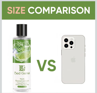 Water-Based Mojito Flavored Lubricant Personal Lube for Men, Women, and Couples, Massage Gel PH Balanced Massage Oil with Non-Sticky Natural Travel Sized Lube - 6.8 Fl Oz
