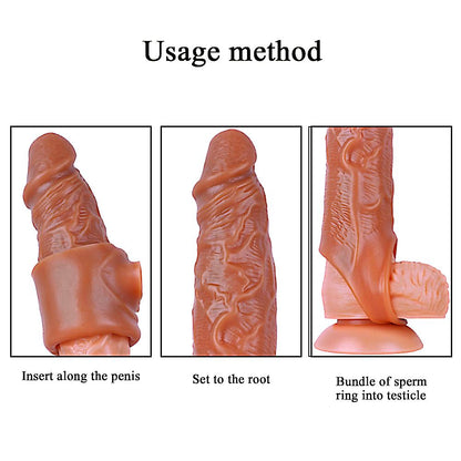 6.3 Inch Enhanced Performance Textured Penis Sleeve Realistic Cock Sleeve