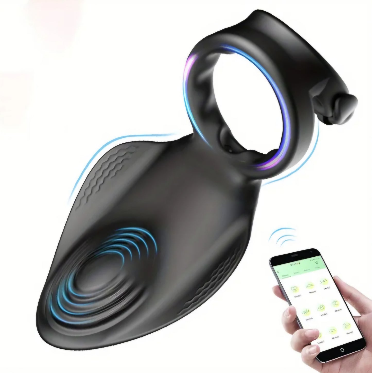 Dual-Action App-Controlled Vibrating Performance Ring
