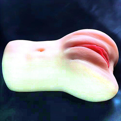 2-in-1 Life-Like Soft Silicone Male Masturbator Pocket Pussy Vagina Anus – Ergonomic Realistic Curves