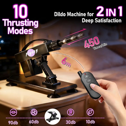 Sex Machine Automatic Dildo Machine for Women, Thrusting Sex Toys Fuck Machine with Remote Controller, Masturbation Machine Realistic Dildos with 3xlr Connector Adult Toys Vagina Anal Sex Stimulation