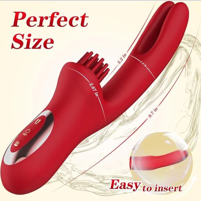 Rabbit Vibrators for Women, 3 in 1 G Spot Vibrator & Clitoral Stimulator with 6 Come Hither Motions, 7 Tickling Modes & 10 Vibration Modes, Finger Vibrator Adult Sex Toys for Female Pleasure