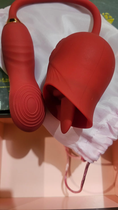 Licking Rose Fingering Design G-spot Vibrator.