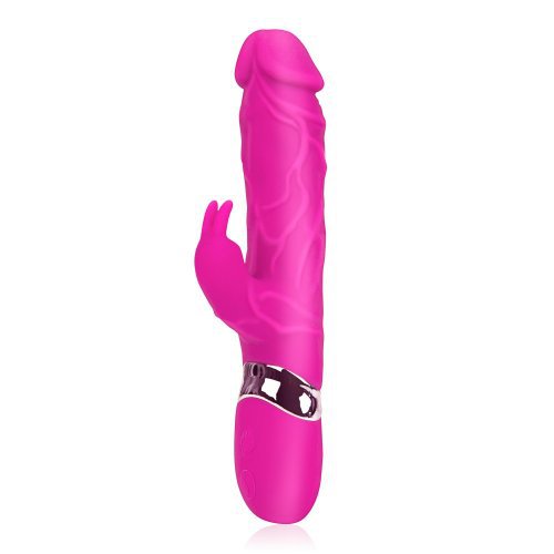 Realistic Rabbit, Clit G-spot Rabbit Dildo Vibrator, USB Rechargeable, Unique Combination of a Lifelike Dildo.