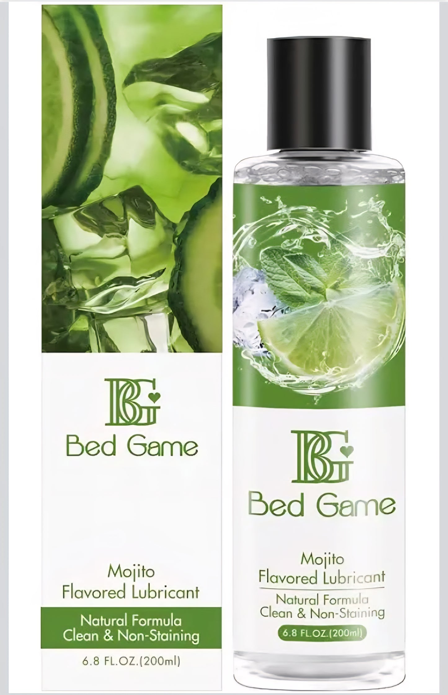 Water-Based Mojito Flavored Lubricant Personal Lube for Men, Women, and Couples, Massage Gel PH Balanced Massage Oil with Non-Sticky Natural Travel Sized Lube - 6.8 Fl Oz