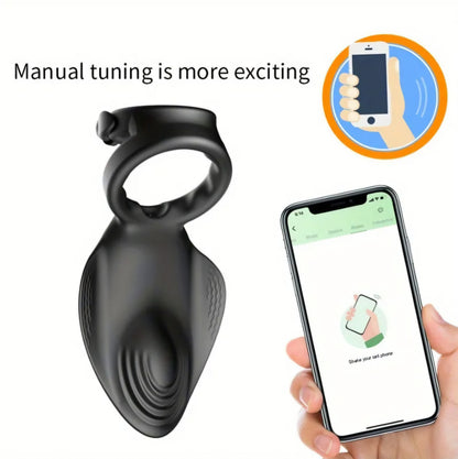 Dual-Action App-Controlled Vibrating Performance Ring