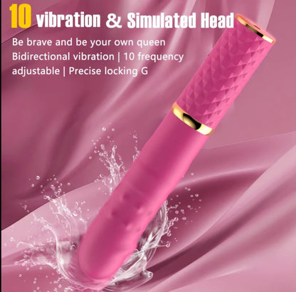 Premium 2-in-1 Automatic Thrusting Vibrator & Hands-Free Sex Machine | 10 Intense Modes, Suction Cup Base & USB Rechargeable