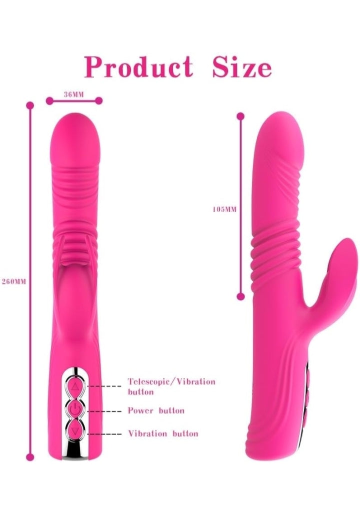Dual Motor G-Spot & Clitoral Stimulator with 10x10 Powerful Vibrations, Waterproof, Medical-Grade Silicone, Magnetic USB Charging, Discreet Packaging, Best Adult Sex Toy for Women & Couples