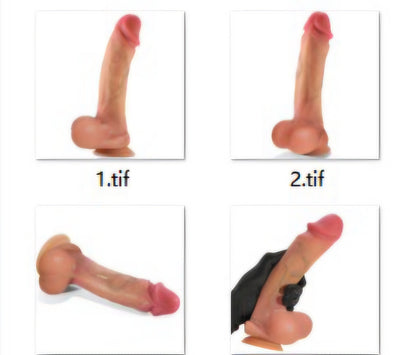 Realistic 9-Inch Flexible Silicone Dildo with Strong Suction Base