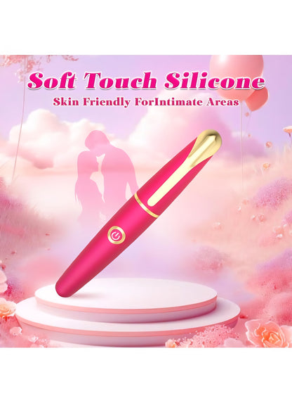Vibrator Wand Female Adult Sex Toys for Women, 4 in 1 Squirting Vibrator with 10 Modes Pinpoint Clitoral G-Spot Dildo Nipple Stimulator High Frequency Mini Bullet Vibrators 3 Silicone Head