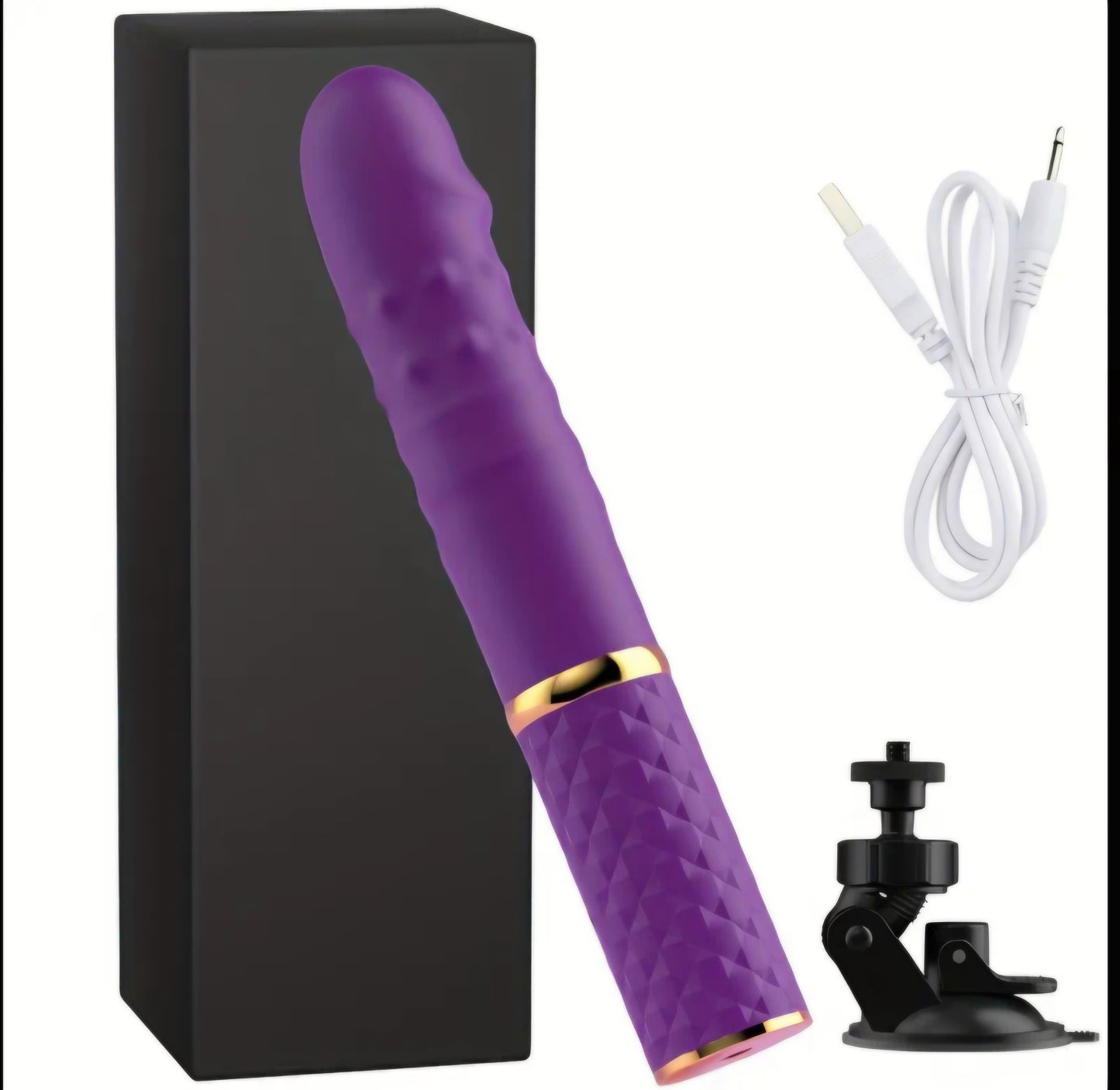 Premium 2-in-1 Automatic Thrusting Vibrator & Hands-Free Sex Machine | 10 Intense Modes, Suction Cup Base & USB Rechargeable