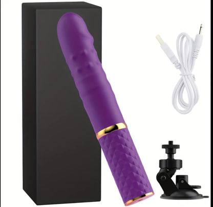 Premium 2-in-1 Automatic Thrusting Vibrator & Hands-Free Sex Machine | 10 Intense Modes, Suction Cup Base & USB Rechargeable