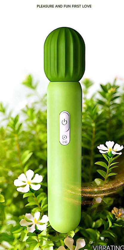 Rechargeable Cactus Massager Wand – 12 Vibration Modes & Body-Safe Silicone Head