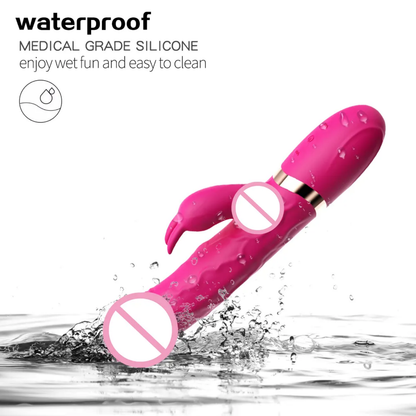 Kaos Stimulation 8.6 Inch Rabbit Vibrator with Dildo Shape and Realistic Contour